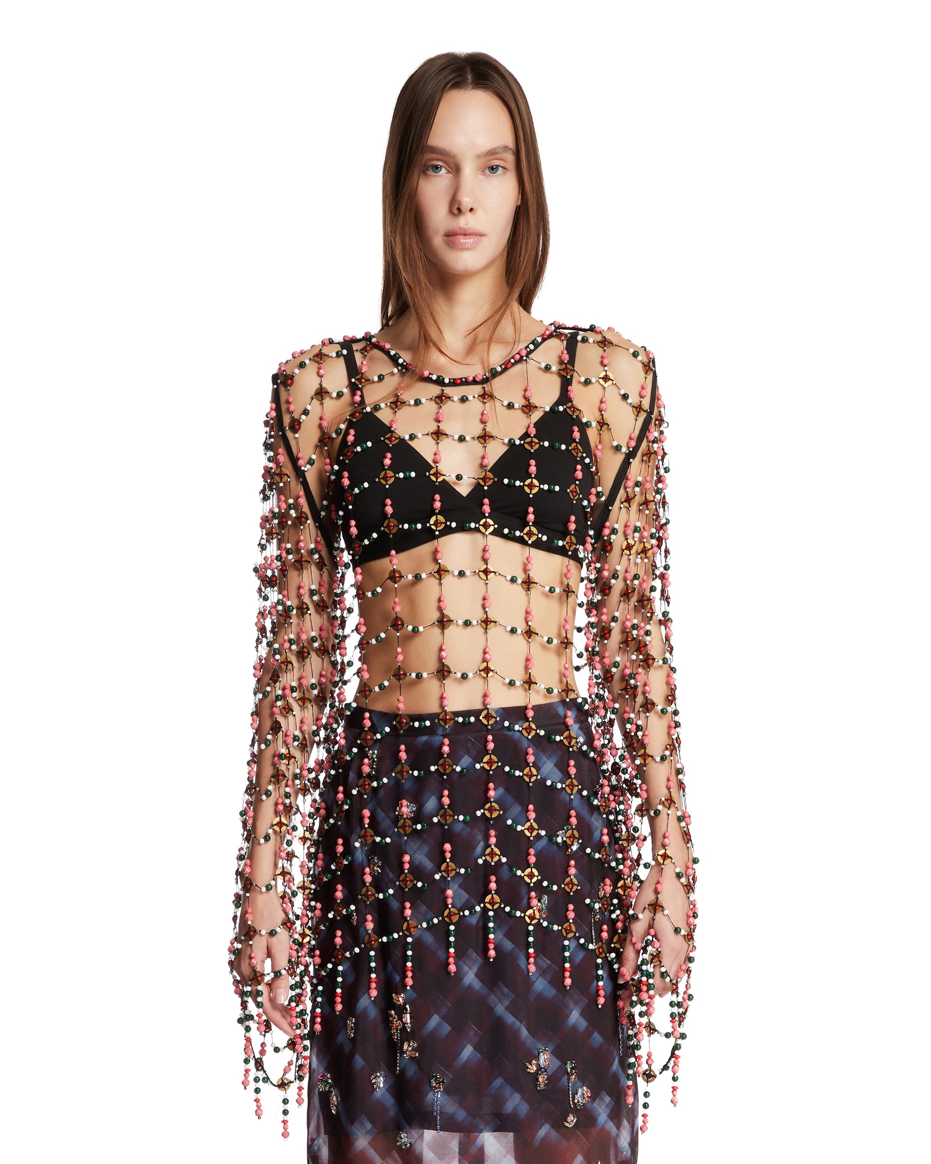 Top A Rete Con Perline Multicolore | DRIES VAN NOTEN - Antonia