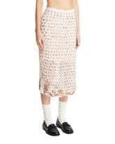 Pink Embroidered Midi Skirt | PDP | Antonia