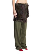 Green Silk Skirt Pants | PDP | Antonia