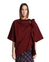 T-Shirt Drappeggiata Burgundy - DRIES VAN NOTEN | PLP | Antonia