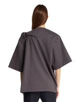 Gray Draped T-Shirt | PDP | Antonia