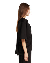 Black Draped T-Shirt | PDP | Antonia