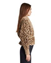 Beige Wool Sweater with Embroidery | PDP | Antonia