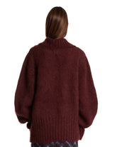 Maglione Oversize In Mohair Burgundy | PDP | Antonia