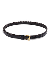 Brown Leather Slim Belt | PDP | Antonia