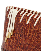 Brown Leather Clutch with Embellishments | PDP | Antonia