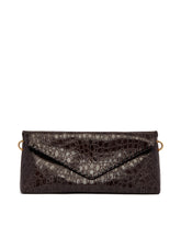 Brown Crocodile-Embossed Clutch - New arrivals women's bags | PLP | Antonia