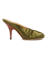 Green Satin Mules | PDP | Antonia
