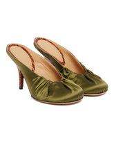Green Satin Mules - Women's pumps | PLP | Antonia