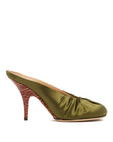 Green Satin Mules - Women's pumps | PLP | Antonia