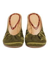 Green Satin Mules | PDP | Antonia