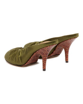 Green Satin Mules | PDP | Antonia