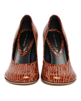 Brown Sculptural Heel Pumps | PDP | Antonia