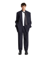 Blue Wool Trousers - DRIES VAN NOTEN MEN | PLP | Antonia