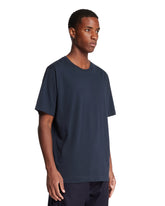 Blue Crew Neck T-Shirt | PDP | Antonia