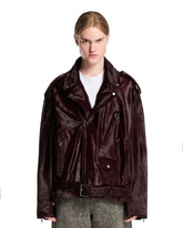 Giacca Biker In Pelle Viola | PDP | Antonia