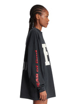 Black Long Sleeve Printed T-Shirt | PDP | Antonia