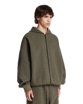 Felpa In Lana Con Cappuccio Verde | PDP | Antonia