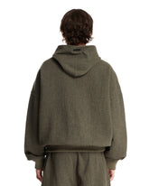 Felpa In Lana Con Cappuccio Verde | PDP | Antonia