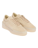 Beige Suede Aerobic Sneakers | PDP | Antonia