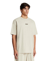 Gray Cotton Logo T-shirt | PDP | Antonia