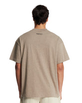 Beige Cotton Logo T-shirt | PDP | Antonia