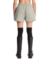 Gray Cotton Logo Shorts | PDP | Antonia