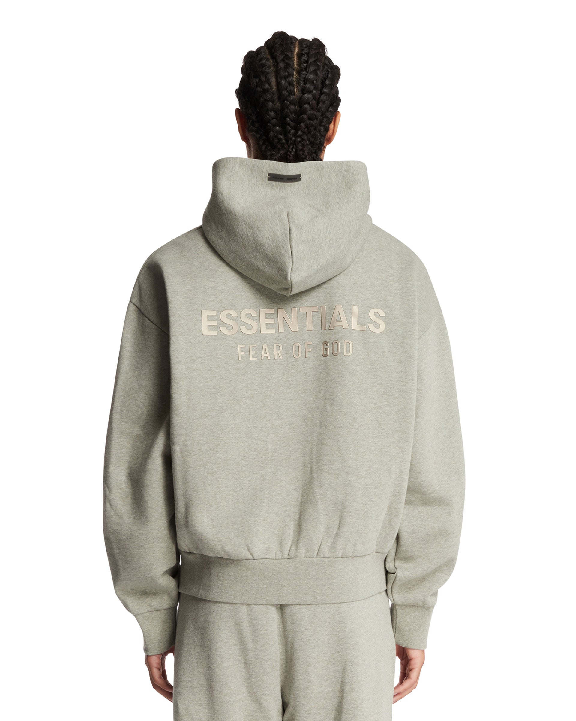 Classic Gray Zip Hoodie | FEAR OF GOD ESSENTIALS - Antonia