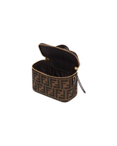 Brown Mini FF Jacquard Vanity Bag | PDP | Antonia