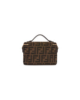Brown Mini FF Jacquard Vanity Bag | PDP | Antonia