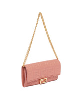 Portafoglio Continental With Chain Baguette Rosa | PDP | Antonia