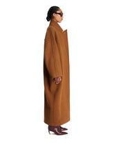 Brown Yves Wool Cocoon Coat | PDP | Antonia