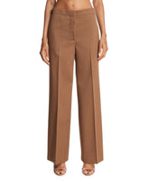 Brown Agel Wool Trousers - FFORME WOMEN | PLP | Antonia