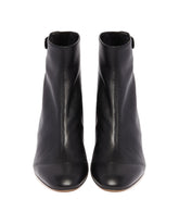 Black R1B830 Leather Ankle Boots | PDP | Antonia