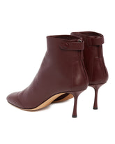 Burgundy R1B830 Leather Ankle Boots | PDP | Antonia