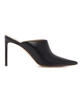 Black R1P1008 Leather Mules | PDP | Antonia