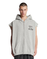 Gray Logo Sleeveless Hoodie - Men's jackets | PLP | Antonia