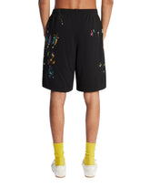 Black Paint-Splatter Shorts | PDP | Antonia