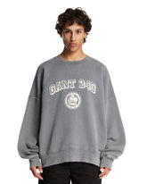 Felpa In Cotone Con Logo Grigia - GANT MEN | PLP | Antonia