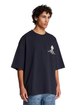 T-Shirt Con Logo 240 Mulberry Street Blu | PDP | Antonia