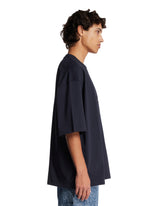 T-Shirt Con Logo 240 Mulberry Street Blu | PDP | Antonia