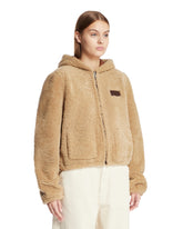 Beige Reversible Shearling Coat | PDP | Antonia