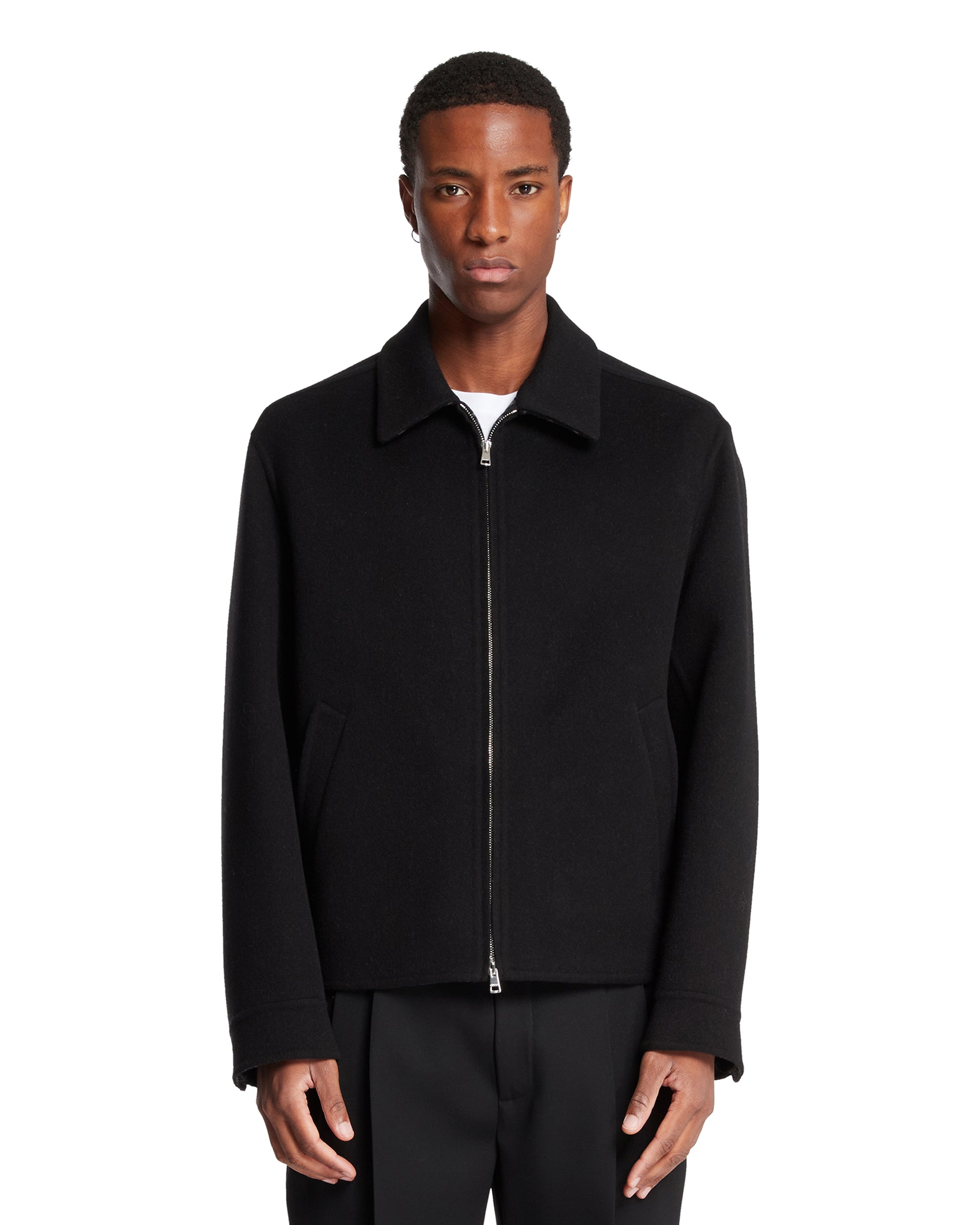 Black Wool Zip Jacket | GUCCI - Antonia