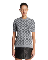 T-Shirt In Lana GG Grigia - Gucci donna | PLP | Antonia