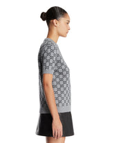 Gray GG Wool T-Shirt | PDP | Antonia