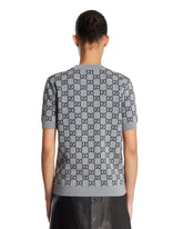 Gray GG Wool T-Shirt | PDP | Antonia