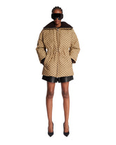 Beige GG Fabric Puffer Jacket | PDP | Antonia