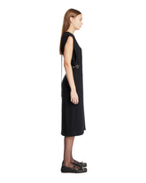 Black Satin Dress with Horsebit Detail | PDP | Antonia