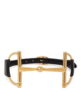 Black Wide Belt with Oversized Horsebit | PDP | Antonia