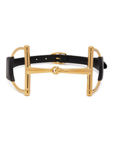 Black Wide Belt with Oversized Horsebit | PDP | Antonia